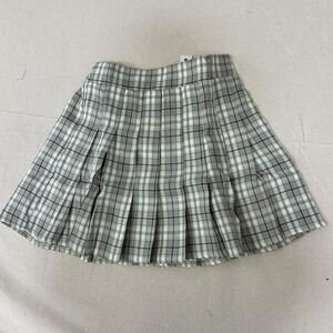 Brand new with tags O.Vianca pleated plaid mini skirt